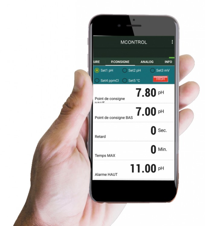 gestion &agrave; distance sur appli mobile malcontrol regulation traitement de l'eau des piscines collectives 
