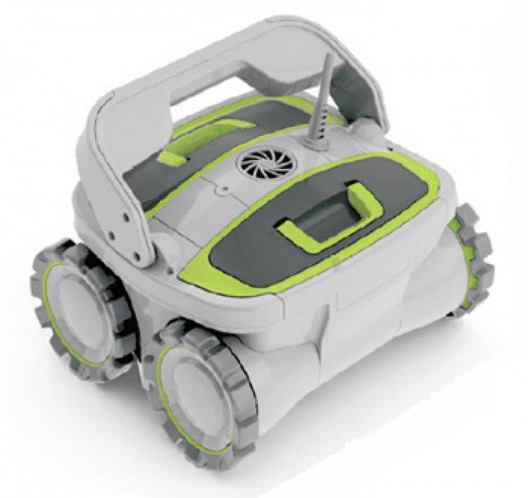 Robot de piscine COBIA(TM) avec &eacute;lectrolyseur au sel int&eacute;gr&eacute;.