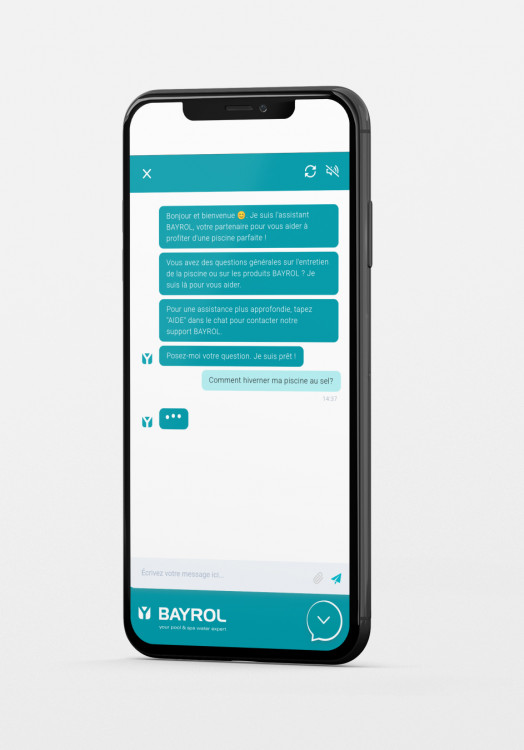 Chatbot BAYROL smartphone