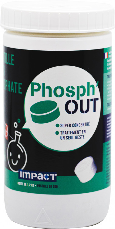 Flacon pastilles de Phosph'Out d'Impact anti-phosphate concentr&eacute; pr&eacute;dos&eacute; pour spa