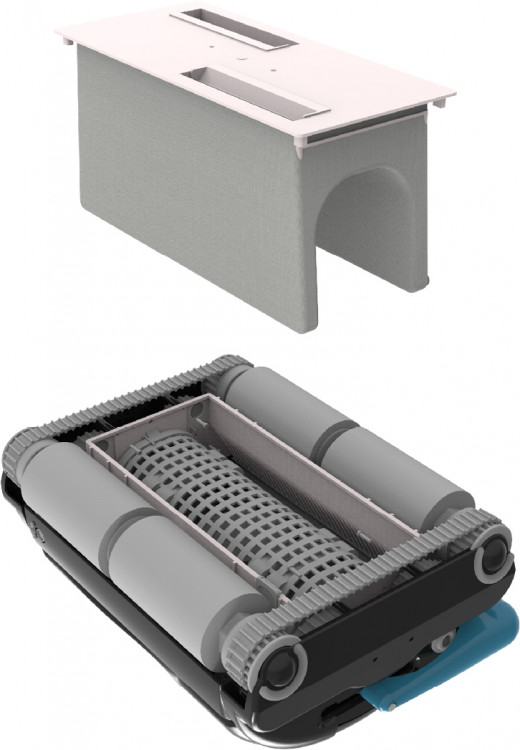 Enl&egrave;vement du filtre par le dessous du robot piscine Magnum BWT
