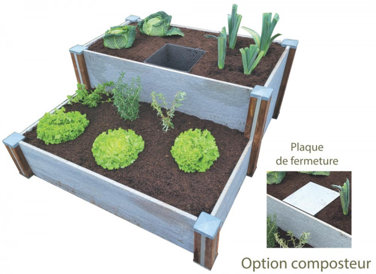 Le Carr&eacute; Potager Lilijardi avec option composteur