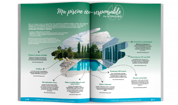 Les pages &eacute;co-responsables du nouveau catalogue d'Hydralians
