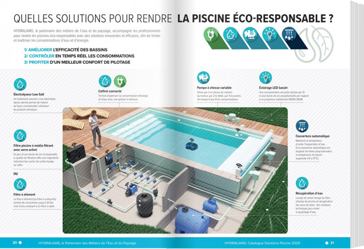 Catalogue 2025 Hydralians pour une piscine plus &eacute;co-responsable