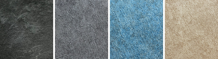 Liner DEL 3D textur&eacute; 95/100e Ardoise, Granit gris, Granit bleu et Granit sable
