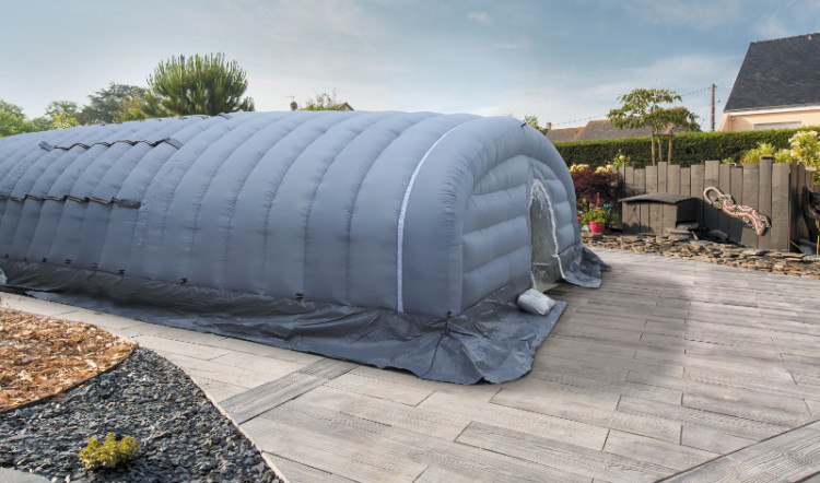 Abri  gonflable CFDome sans &eacute;l&eacute;ments m&eacute;talliques et r&eacute;sistant