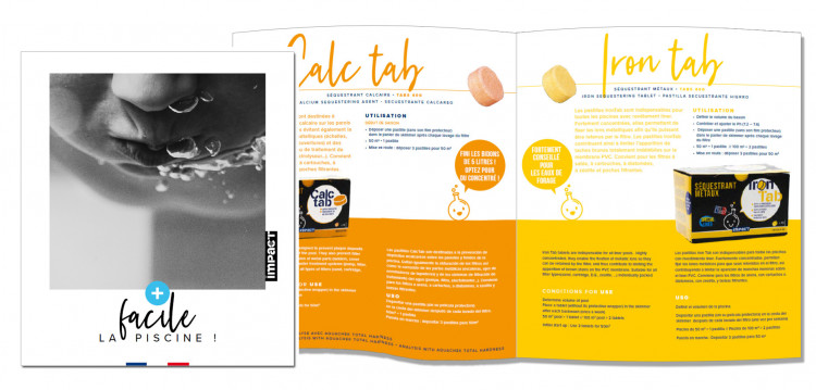 Couverture et pages int&eacute;rieures du catalogue Impact produits traitement eau piscine et spa 2021