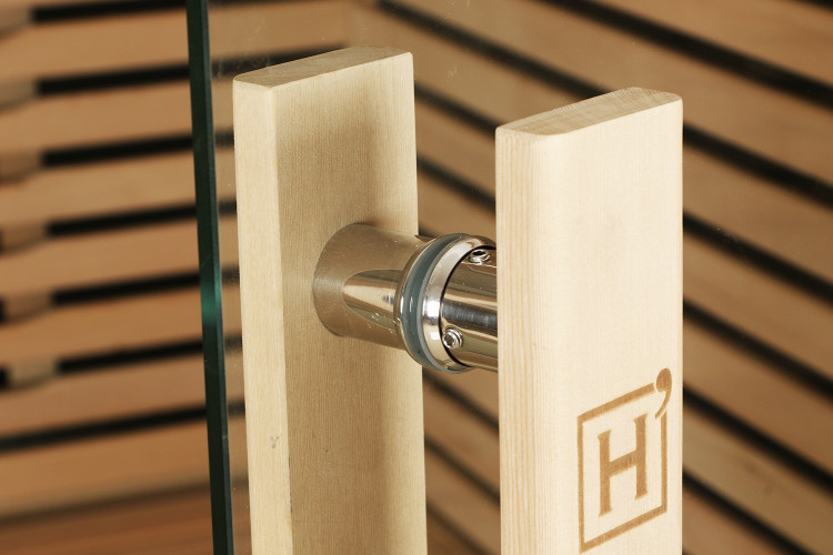finitions poign&eacute;e cabine sauna infrarouge Canop&eacute;e de Holl's chez Poolstar