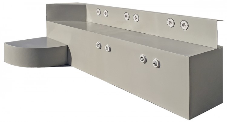 escalier piscine kit hydromassage int&eacute;gr&eacute; red Pool