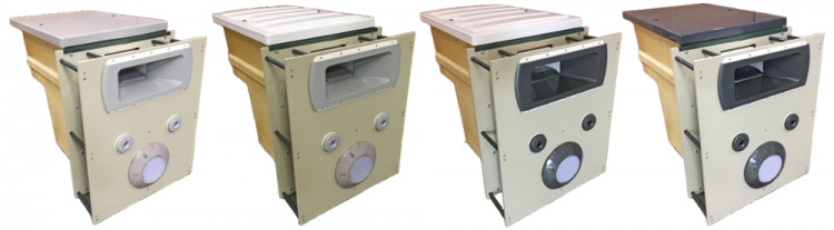 Choix de la couleur du capot et des pi&egrave;ces &agrave; sceller pour le mur filtrant GS14 Miroir de Filtrinov