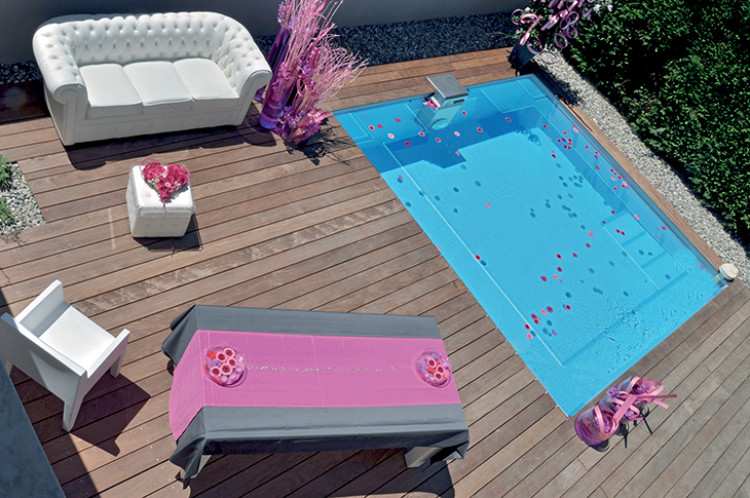 Piscine Mini Carr&eacute; de G&eacute;n&eacute;ration Piscine &eacute;quip&eacute;e de la nage &agrave; contre-courant
