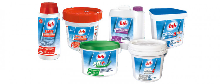 Produits hth&reg;  pour le traitement d'eau de la piscine