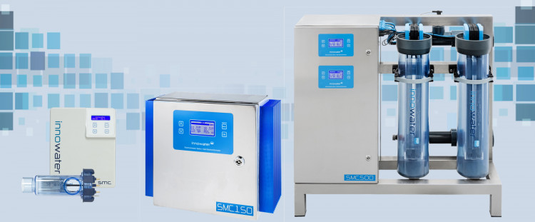 Gamme d'&eacute;lectrolyseurs au sel Innowater pour la piscine priv&eacute;e, collectives et publiques