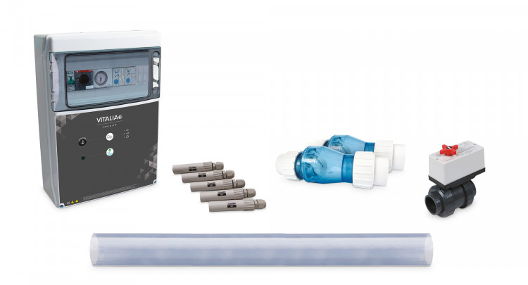 Kit coffret Infinity sondes clapets anti-retour, vanne motoris&eacute;e, tuyau PVC