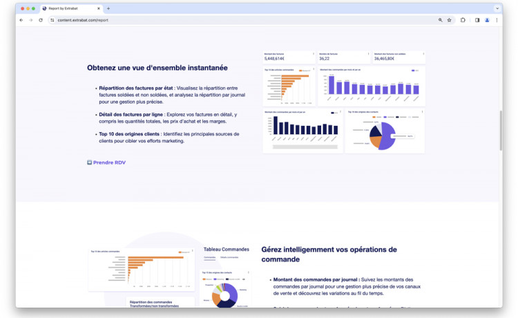un outil de reporting financier et strat&eacute;gique pour les pisciniers Report by Extrabat tableau de bord activit&eacute;