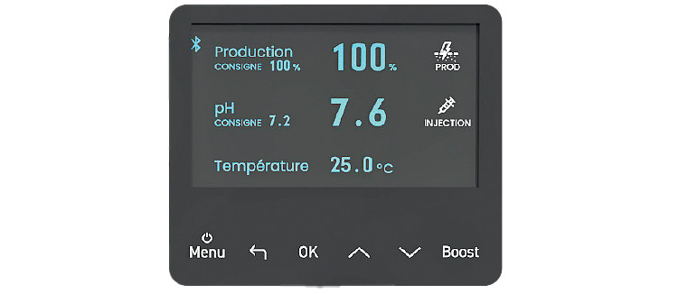 &Eacute;cran HD 4,3 pouces int&eacute;gr&eacute; Poolsquad&reg; iPO ORP de Pool Technologie 
