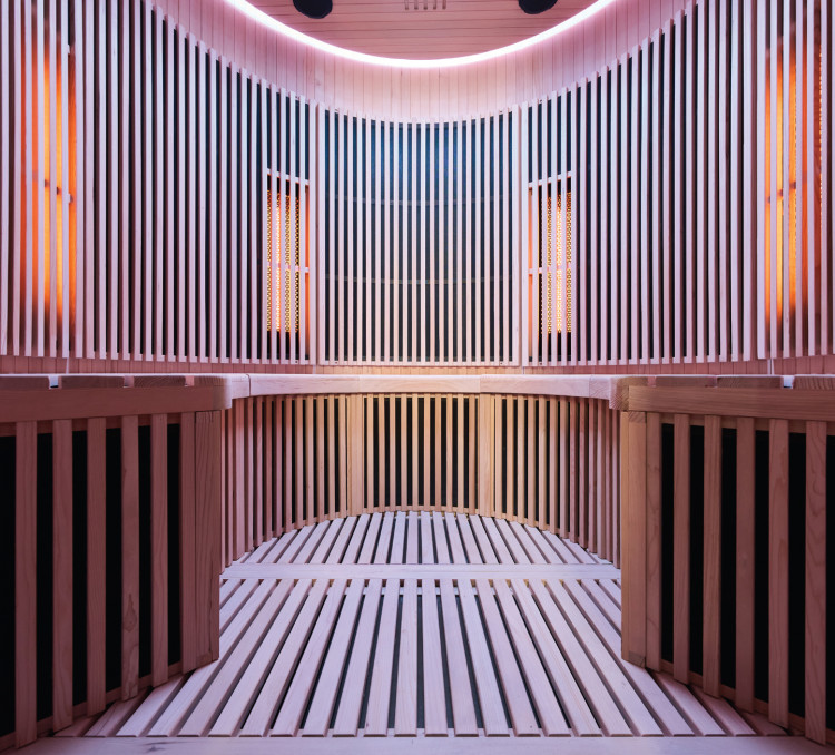 Intérieur du sauna Moon Intérieur du sauna Moon Holl's