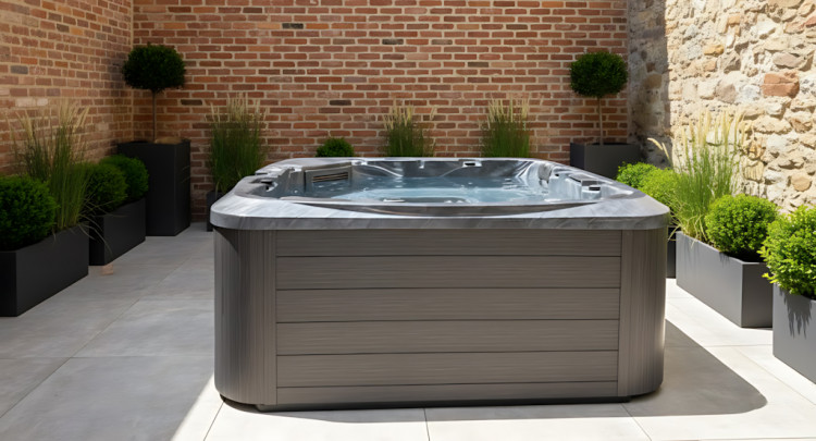 Spa Be Well Canada install&eacute; en terrasse