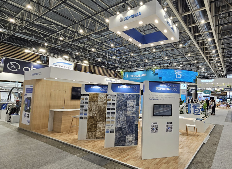 Stand de SOPREMA &agrave; Piscine Global 2024
