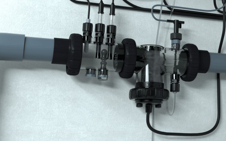  Exemple d'une installation des nouveaux vases d'&eacute;lectrolyse St&eacute;rilor