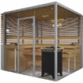 The elegant sauna made purely from glass by KLAFS