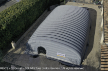 CFDome, l&rsquo;abri gonflable pour prot&eacute;ger vos chantiers piscine toute l&rsquo;ann&eacute;e