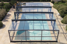 Lakmos, le nouvel abri de piscine mi-haut t&eacute;lescopique d'Abri d'&Ocirc;