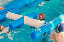 Le Splash Lab d'O.S Games, structure p&eacute;dagogique gonflable pour la piscine publique