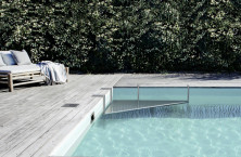 A removable immersed space to create a lounge area in pools