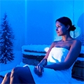 Une zone de bien-&ecirc;tre tr&egrave;s fra&icirc;che pour apr&egrave;s le sauna