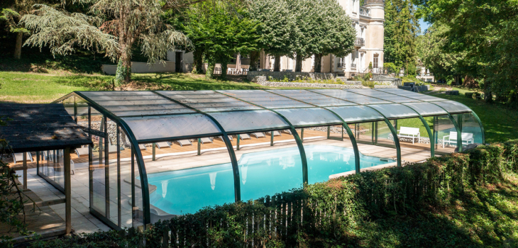 Abri piscine Tabarca avec Rotonde vue int&eacute;rieure - Le Grand Domaine st Fran&ccedil;ois Longchamp 71130