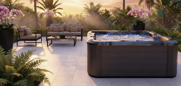 Spa Be Well Canada install&eacute; en ext&eacute;rieur