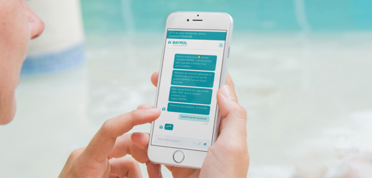 Le Chatbot BAYROL sur smartphone