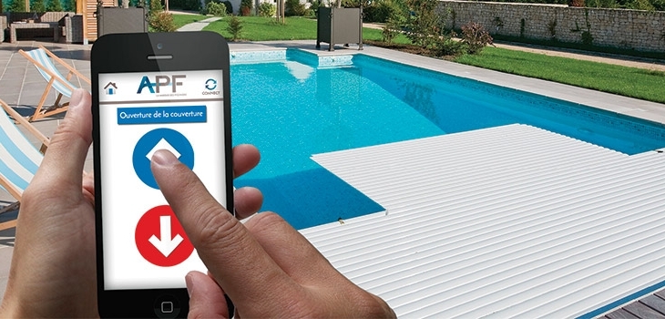 Contr&ocirc;le distance couverture piscine application APF Connect &ndash; Cover Control