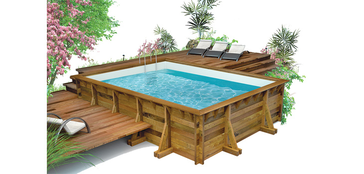 Visuel 3D de la piscine bois hor-sol D&eacute;tente Piscine