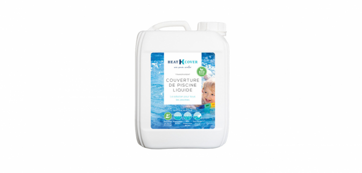 Bidon de produit HeatCover distribu&eacute; par ABPool