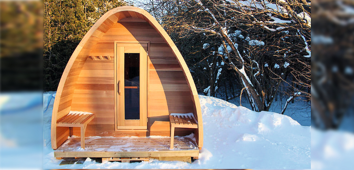 Sauna &laquo; tonneau &raquo; Cocon C&egrave;dre blanc Aquilus Piscines & Spas