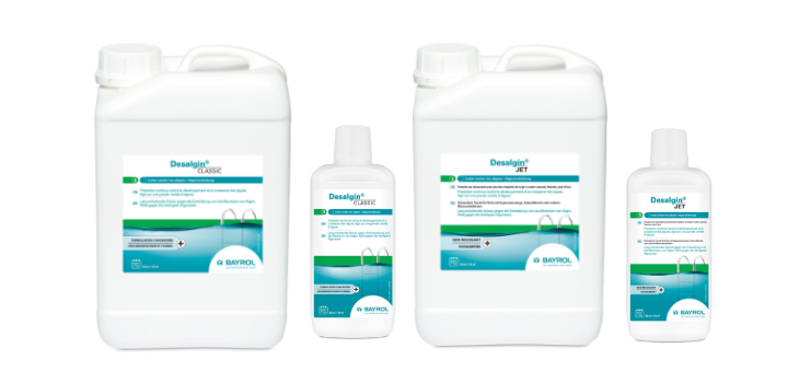 Desalgin&reg; Classic et Desalgin&reg; Jet en bidon de 3L et de 1L Bayrol