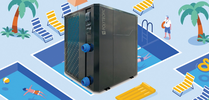 Pompe &agrave; chaleur chauffage piscine RAK Inverter Full Inverter grands bassins collectifs Polytropic