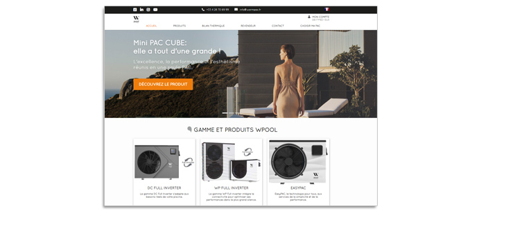 Les PAC WPool &agrave; commander sur le nouveau site www.wpool.fr