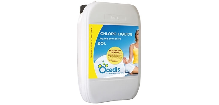 traitement eau piscine chlore liquide conforme &agrave; la norme NF