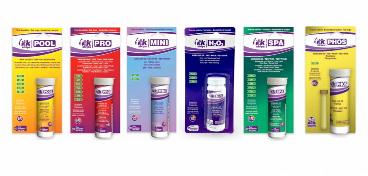 Les nouvelles bandelettes FTK-PRO pour analyser 7 param&egrave;tres essentiels de l'eau de piscine