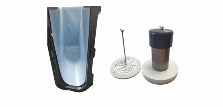 liner sur mesure pour goulottes ISI-MIROIR et cr&eacute;pine bonde de fond 