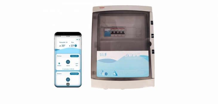 Coffret &eacute;lectrique standard connect&eacute; "tild" et son application mobile