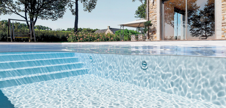 Piscine avec membrane Be Brane Pureline blanche