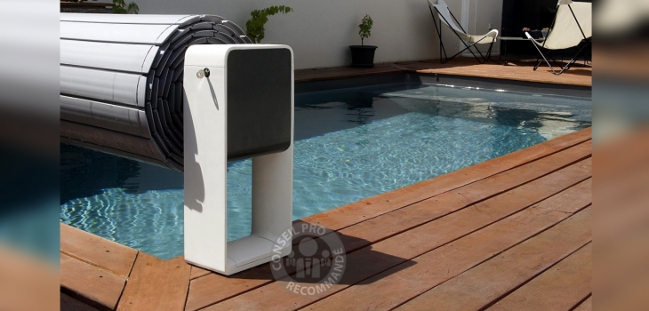 Pied d&rsquo;enrouleur hors-sol Octeo d'AstralPool gris anthracite