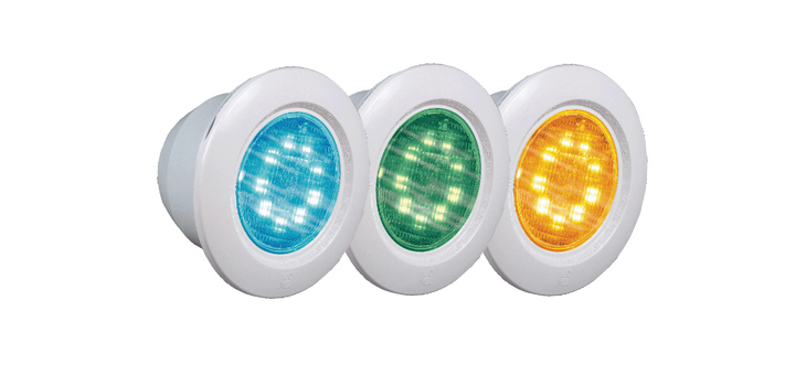 Projecteurs leds Colorlogic&shy;&reg; III avec &eacute;clairage  couleurs bleu, vert et jaune