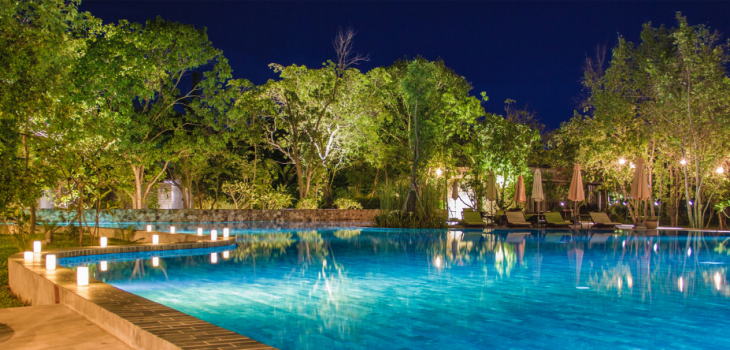 &eacute;clairage piscine synchronis&eacute; &eacute;clairage jardin CCEI gamme X3