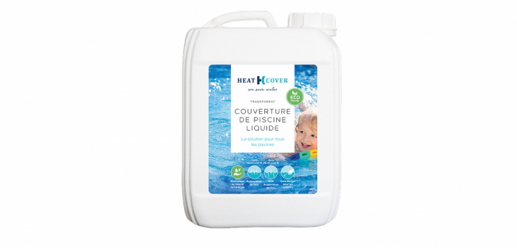 Bidon de liquide HeatCover r&eacute;duction &eacute;vaporation eau de piscine