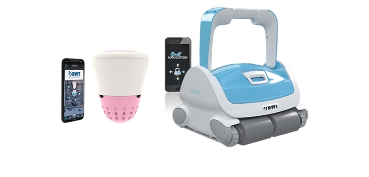 BWT Ico Station et Le robot de piscine connect&eacute; BWT P600 APP